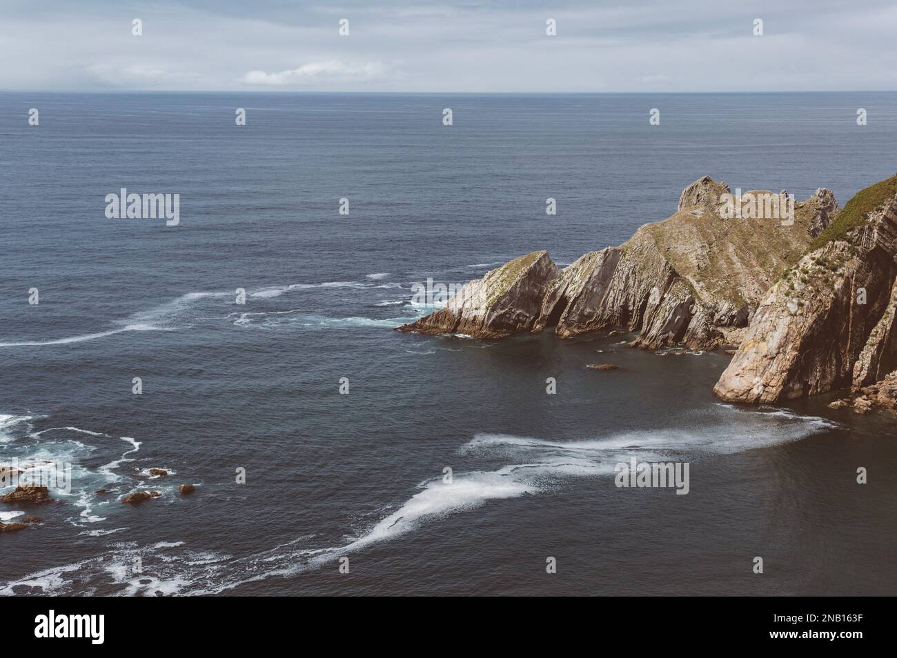 Playa del Silencio, Cudillero, Asturias, Spain. One of the most beautiful and fascinating beaches in Europe Stock Photo