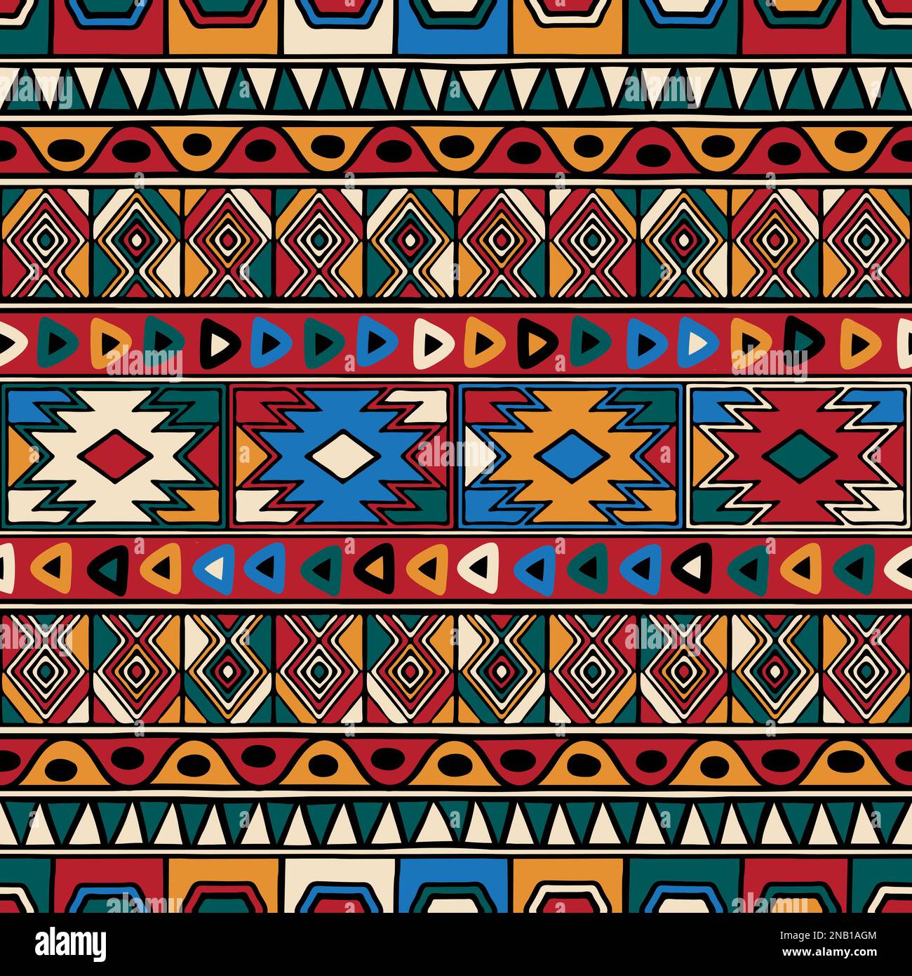 Tribal ethnic background. Vector seamless pattern design for background ...