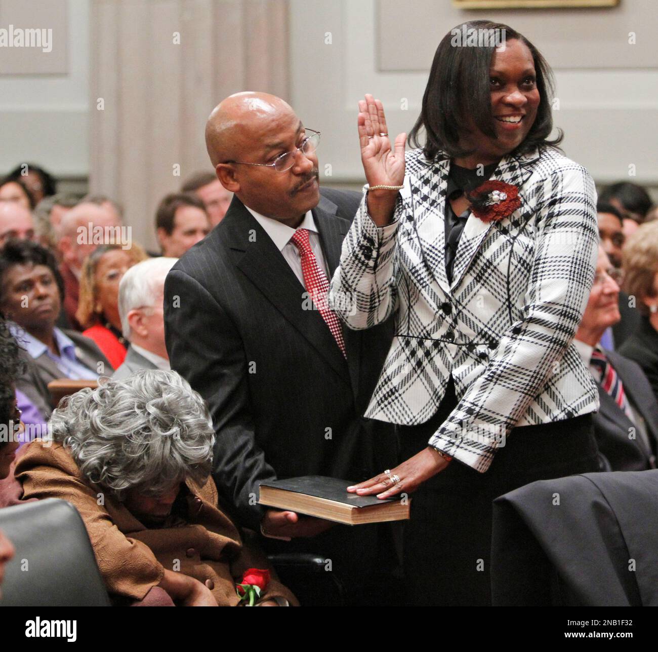Virginia Supreme Court Justice, Cleo Elaine Powell is sworn in as her