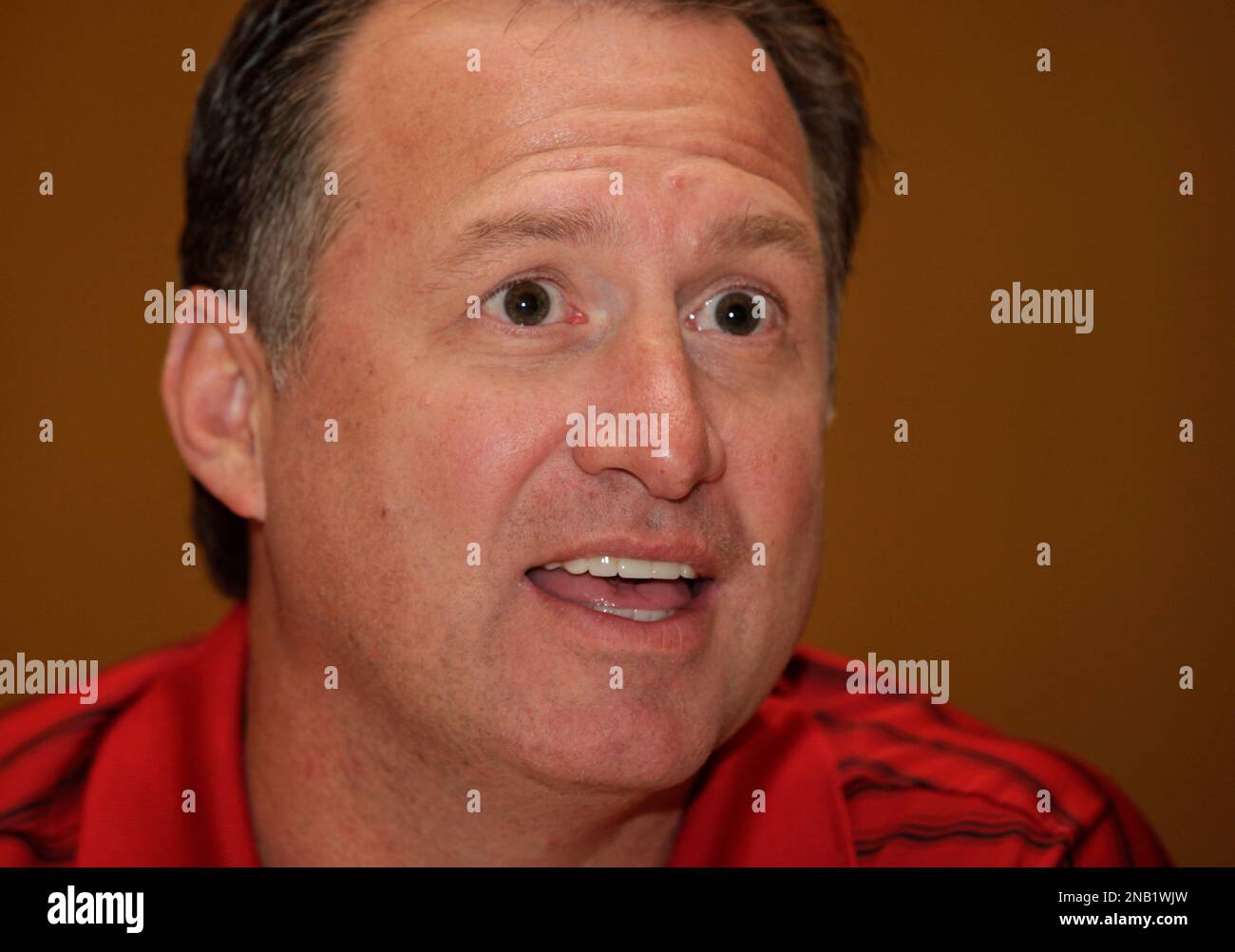 North Carolina State coach Mark Gottfried answers a question during the
