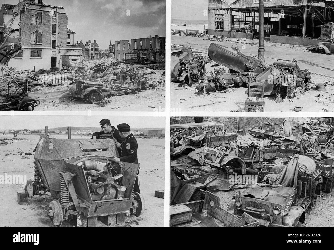 Ruined British war material still littered in Dunkirk, France on Nov. 4
