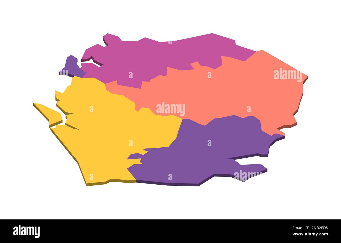 Sierra Leone political map of administrative divisions - provinces and ...