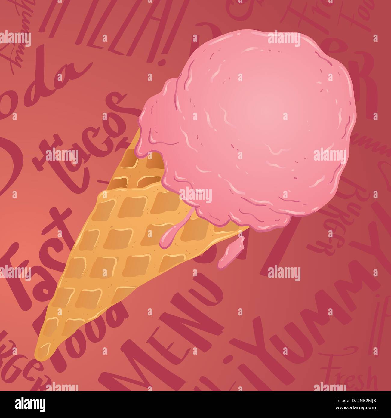 Isolated colored ice cream Fast food Vector Stock Vector Image & Art ...