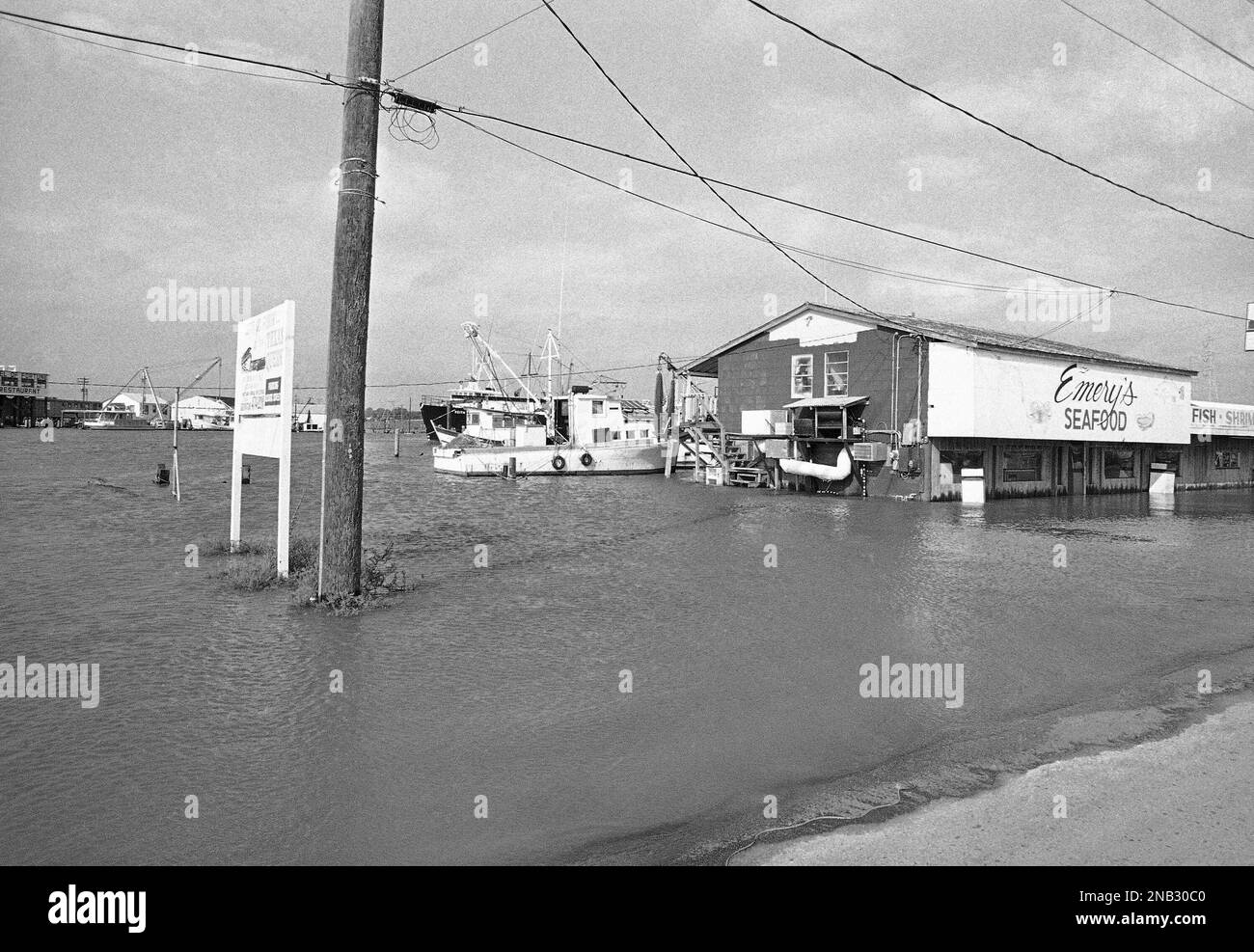 Shrimp boats were riding high in the Seabrook channel, just off