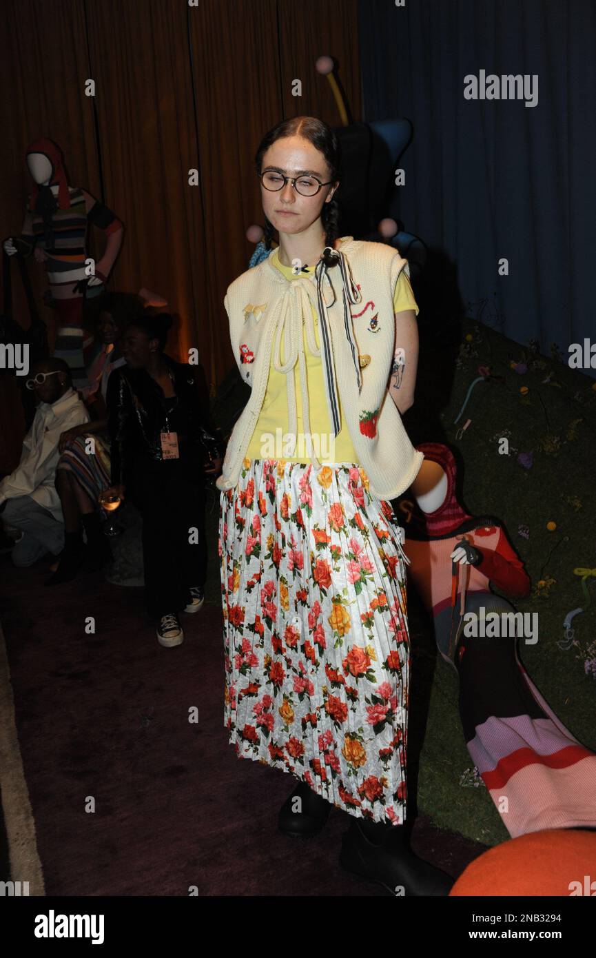 Ella Emhoff likes to Knit event at New York Fashion Week at Spring ...