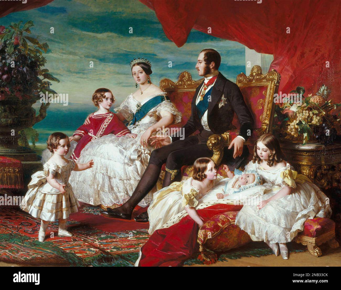Image of Portraits of Empress Eugenie and Imperial Prince. Eugenie de  Montijo by Winterhalter, Franz Xaver (1805-73)