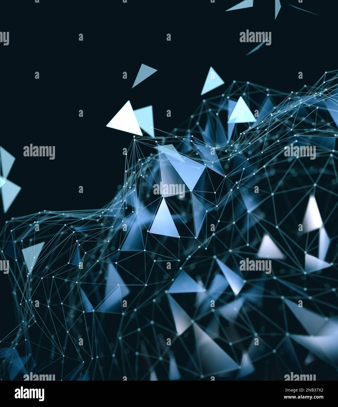 business data analytics and Global world network and telecommunication.Abstract background of technology and science.3d illustration. Stock Photo