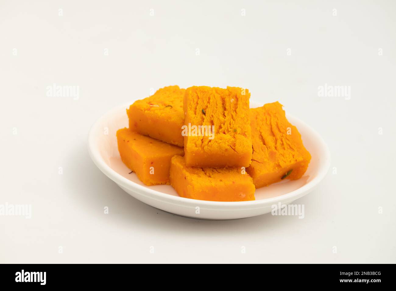 Khoya Kesar Burfi Or Saffron Khoa Barfi Is Milk Based Sweet Made Of