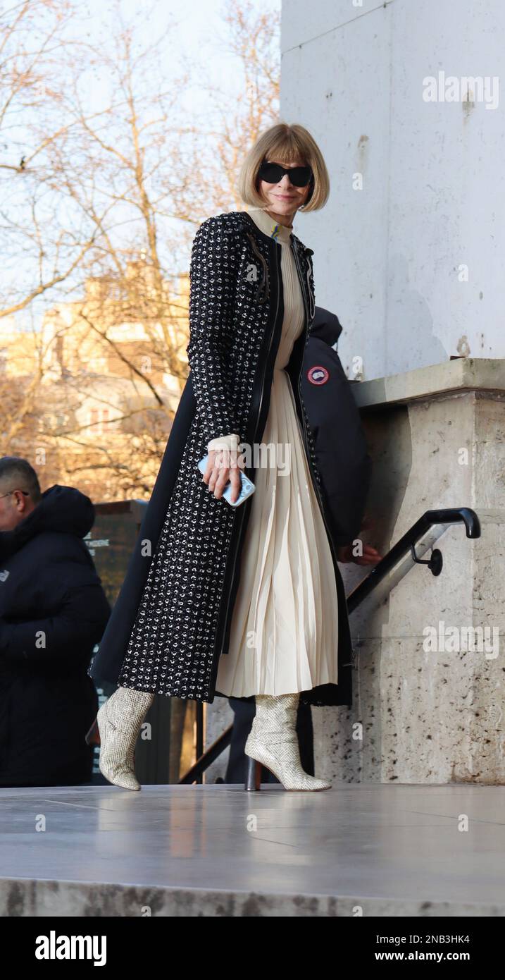 Anna Wintour, Giambattista Valli Fall/Winter 2022/2023 women's show during Paris Fashion Week, France, March 7, 2022 Stock Photo