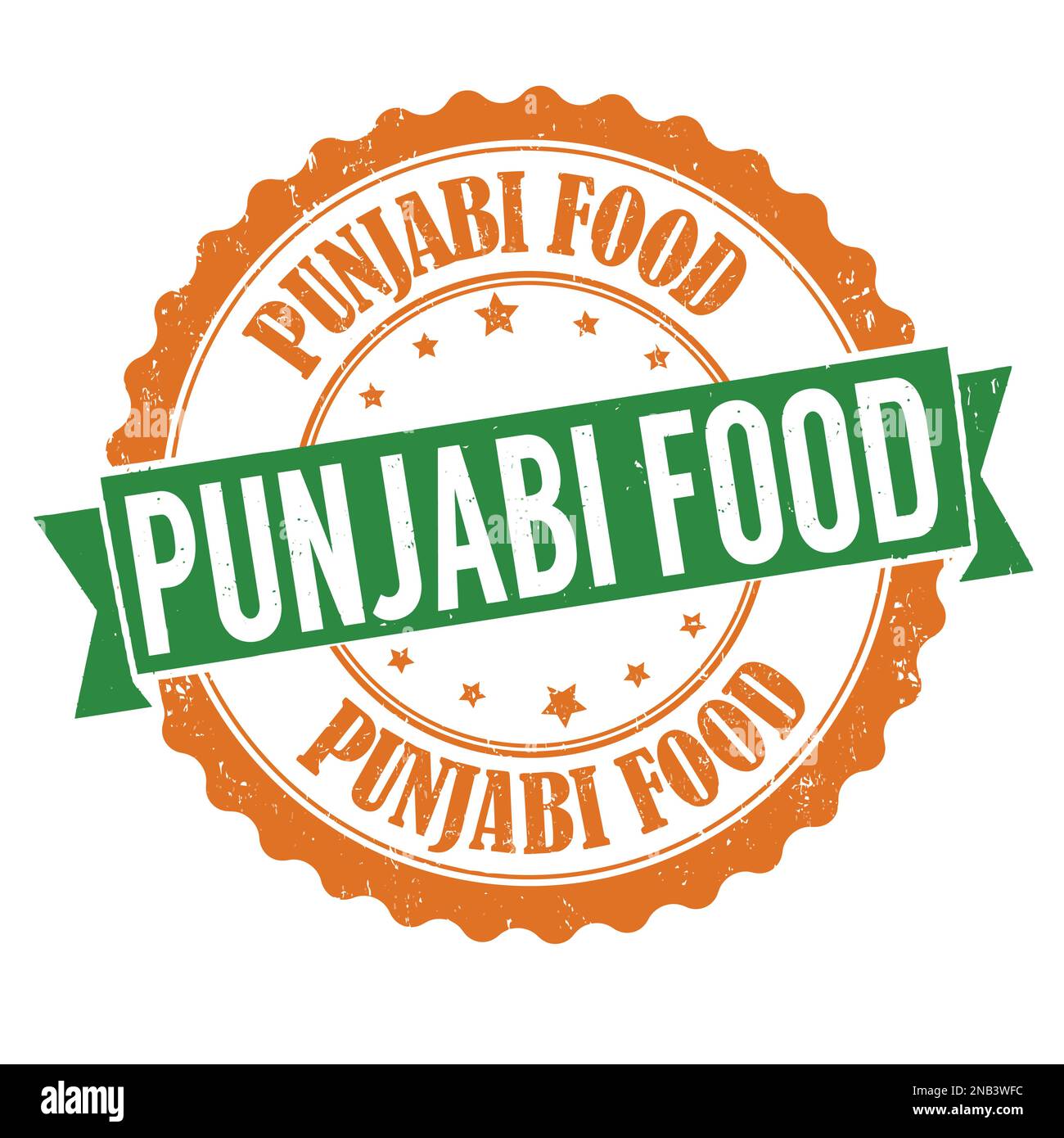 Punjabi food grunge rubber stamp on white background, vector illustration Stock Vector Image