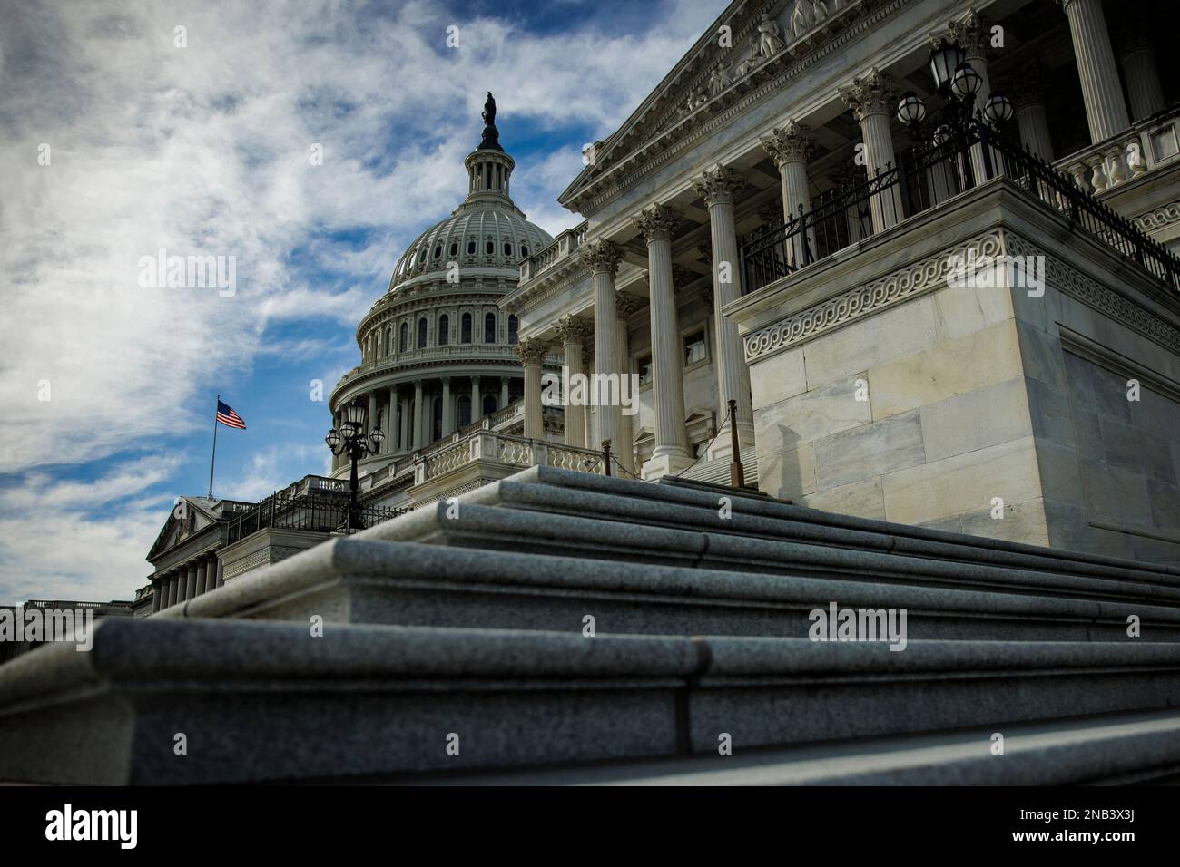 Washington, United States. 13th Feb, 2023. The U.S. Capitol building is  seen on Capitol Hill in Washington, DC, on Feb. 13, 2023. Republicans in  Congress are fighting back against statements made by