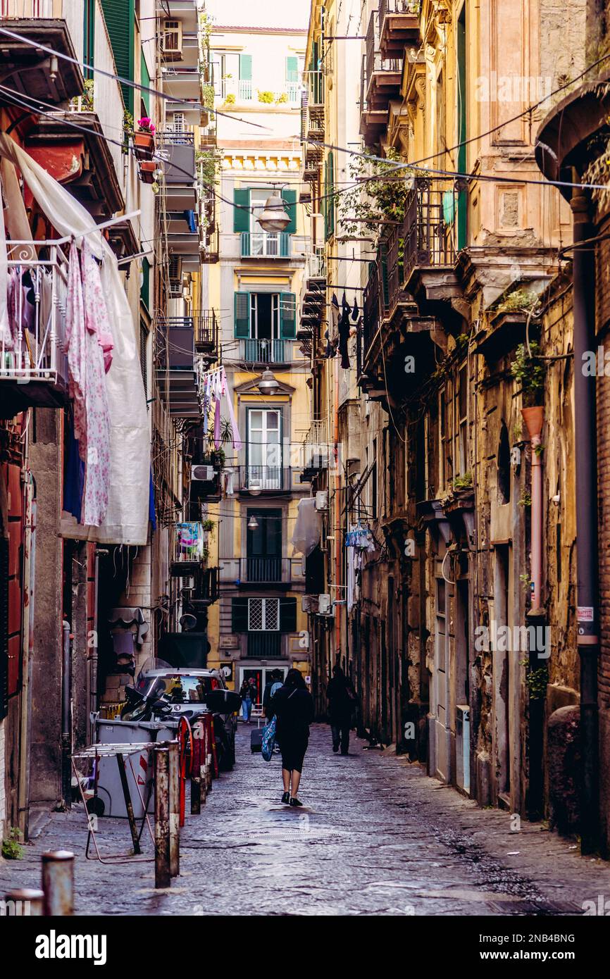 Naples Italy, streetscape, people shopping and working. life in Naples ...