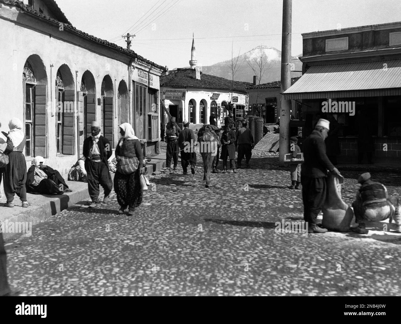 A quaint, cobbled street in Tirana, Albania’s capital in the peasant’s