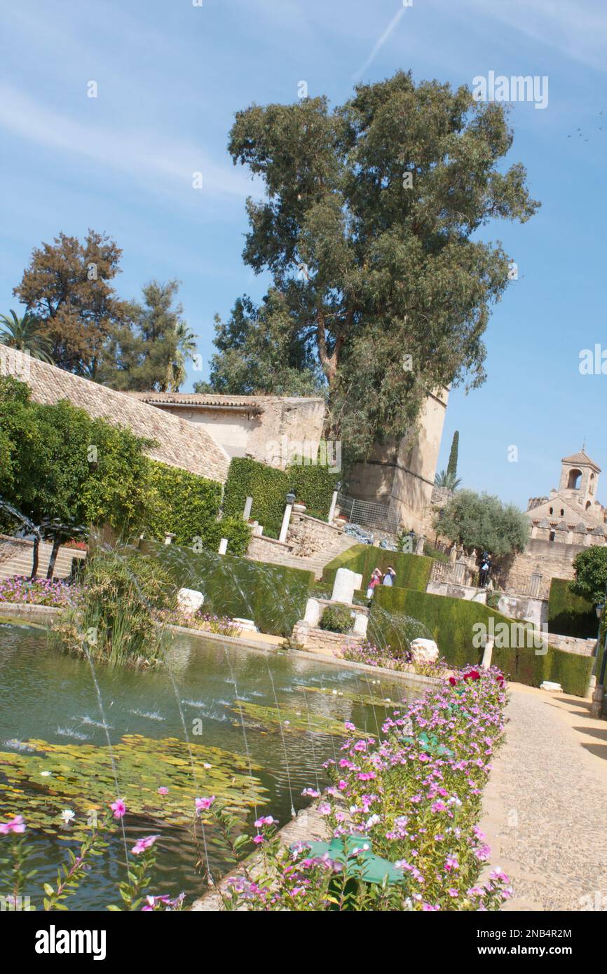 Gardens of Alcazar, Cordoba, Andalusia, Spain Stock Photo