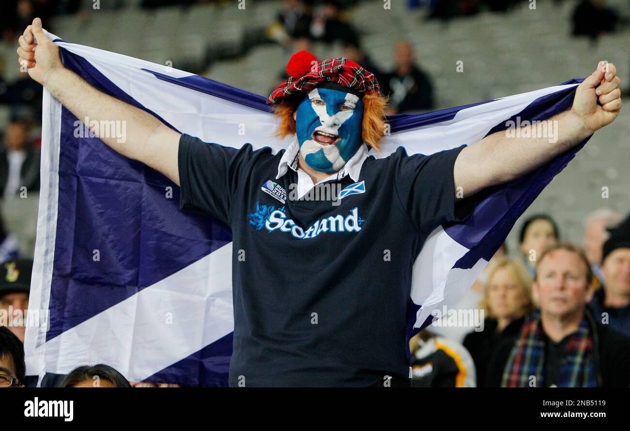 Scottish fan in the crowd prior to the Rugby World Cup match between ...