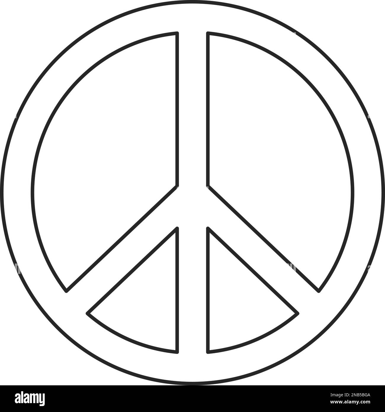 Peace sign in vector icon Stock Vector