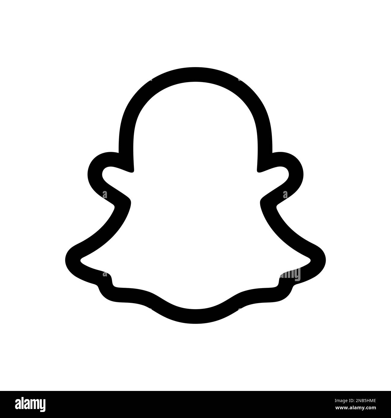 Snapchat instant messaging app icon. Square shape vector illustration. Stock Vector