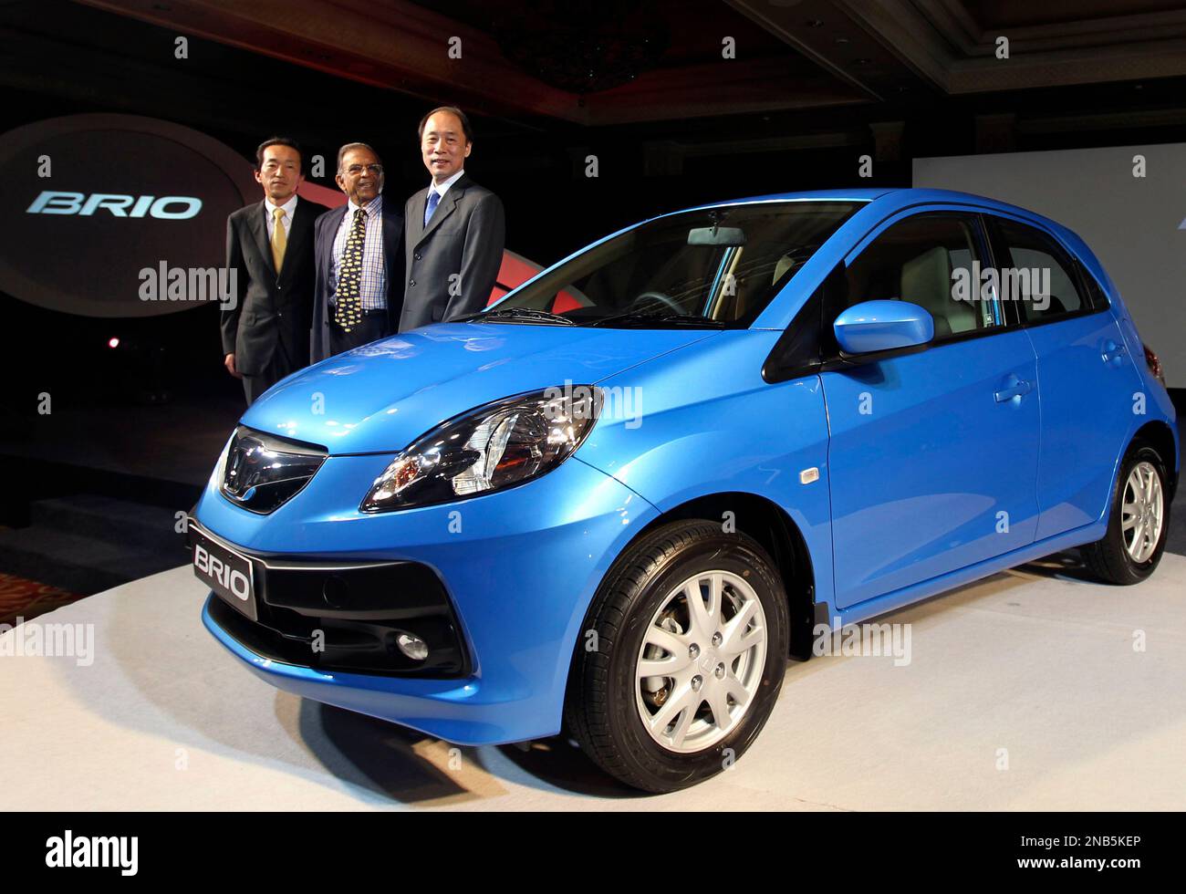 President of Honda Siel Cars India Takashi Nagai, from right, Chairman ...