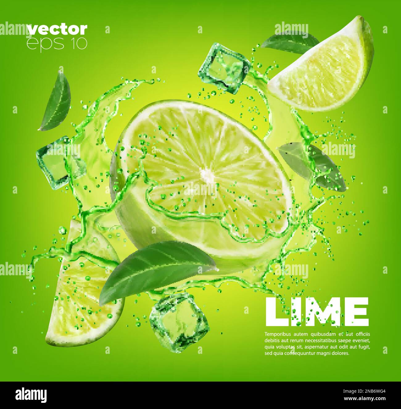 https://c8.alamy.com/comp/2NB6WG4/lime-fruit-slice-leaves-and-green-juice-splash-vector-background-with-3d-water-wave-citrus-piece-ice-cubes-and-mint-foliage-flying-realistic-mojito-drink-tea-cocktail-refreshing-beverage-swirl-2NB6WG4.jpg