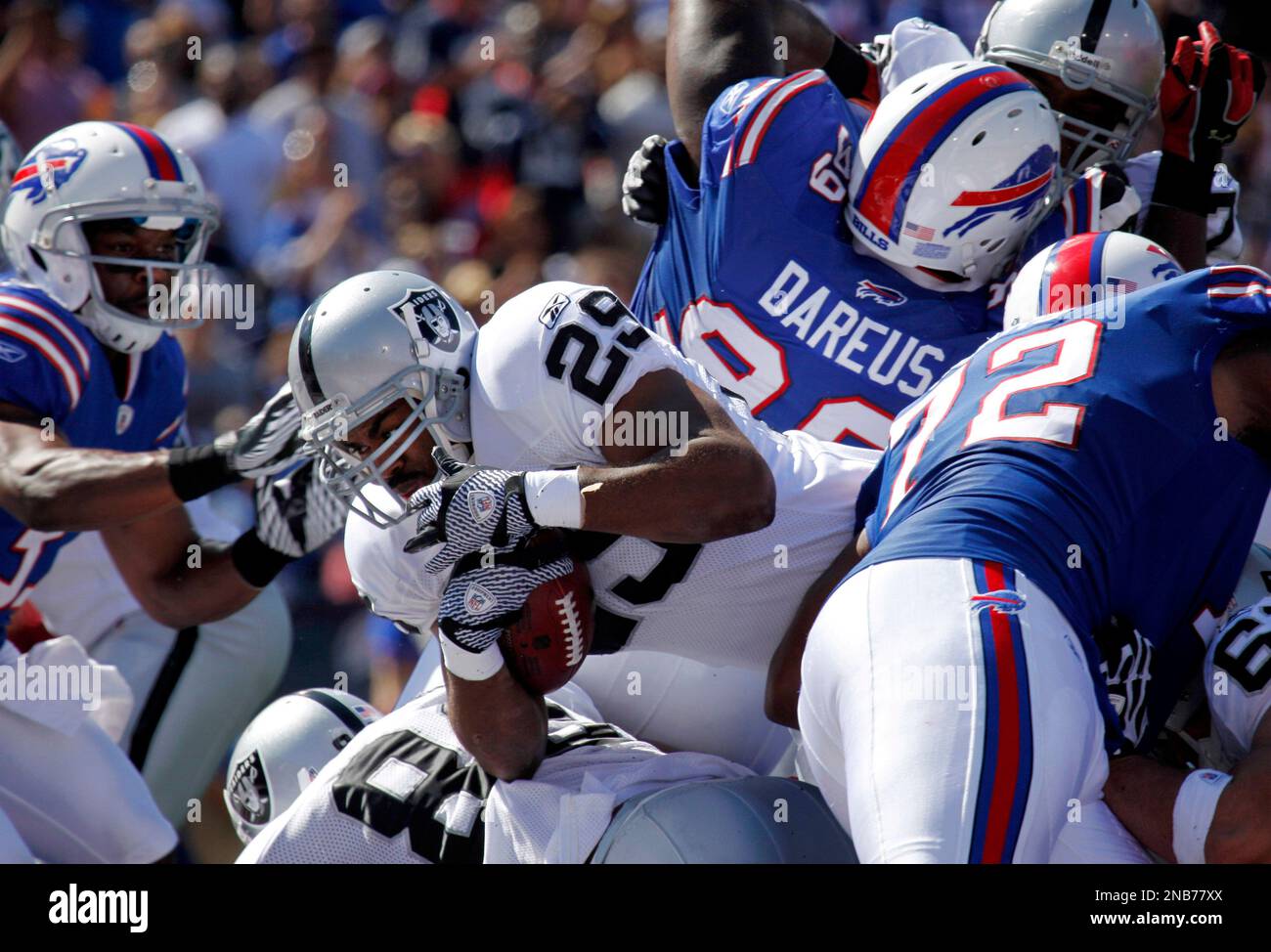 Oakland Raiders' Michael Bush (29) scores a touchdown during the first ...