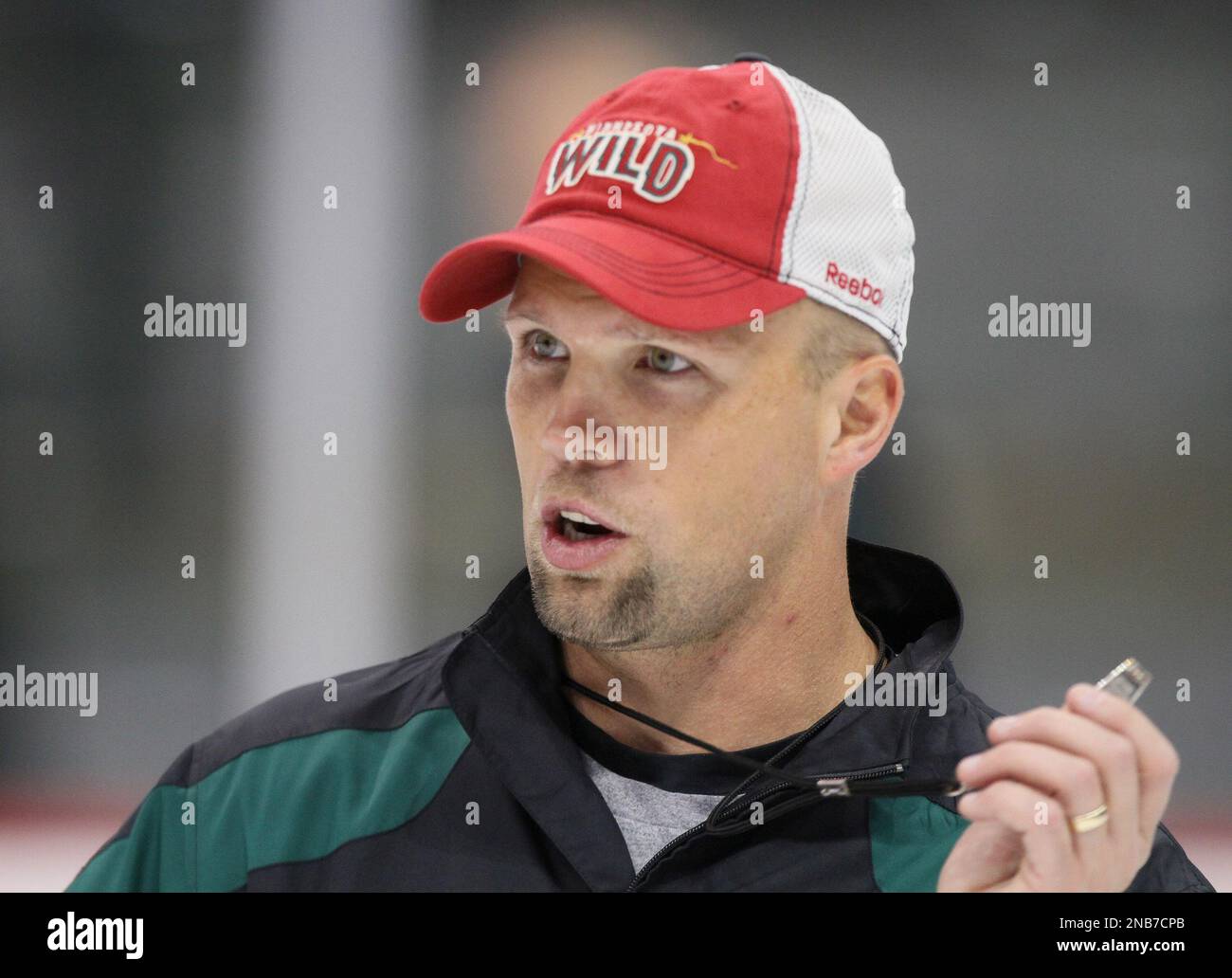 Minnesota Wild head coach Mike Yeo leads his team during NHL hockey