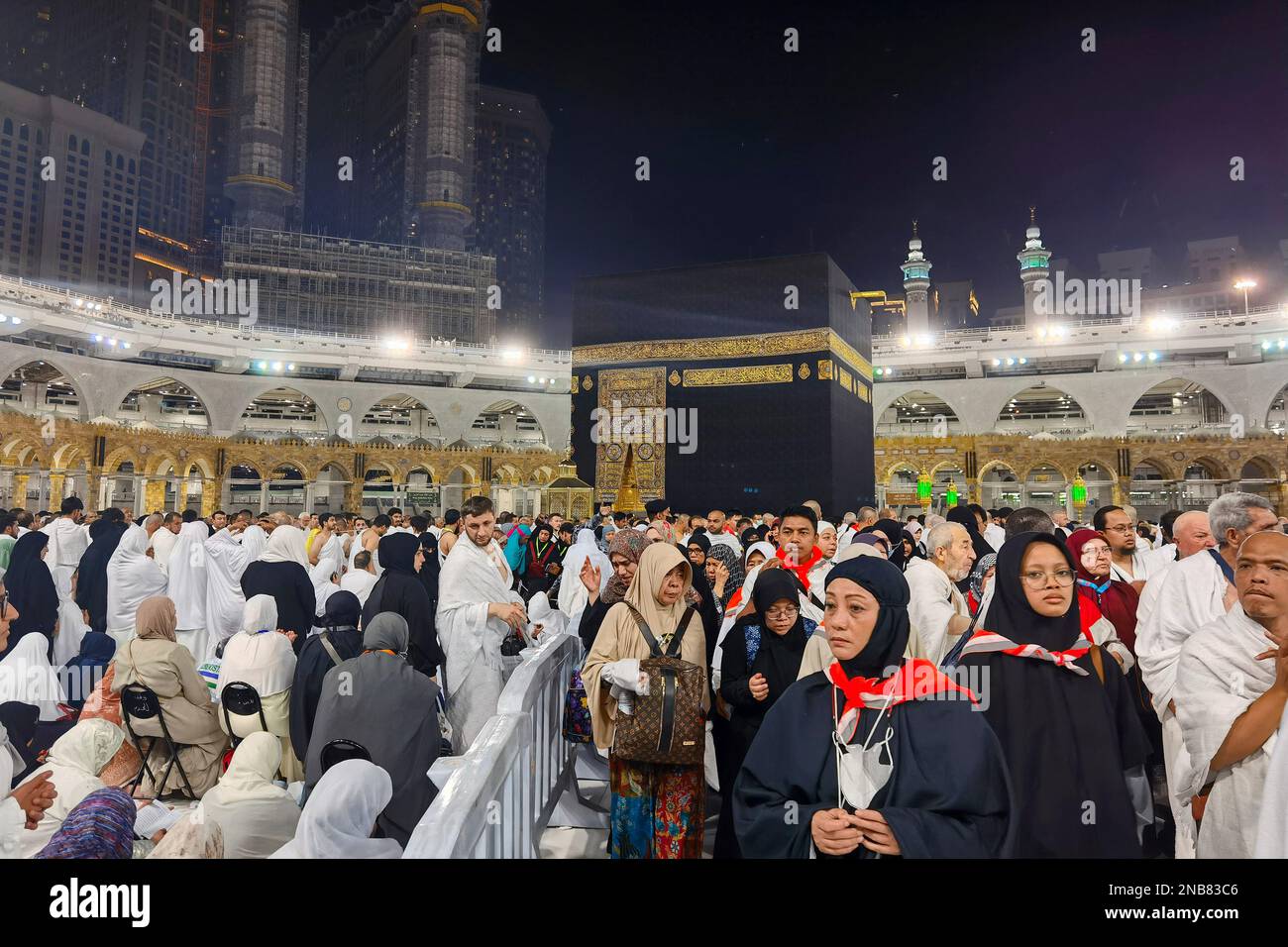 Humrah Umrah Pilgrims at Kabah Masjidil Haram, Mecca, Saudi Arabia Stock Photo ...