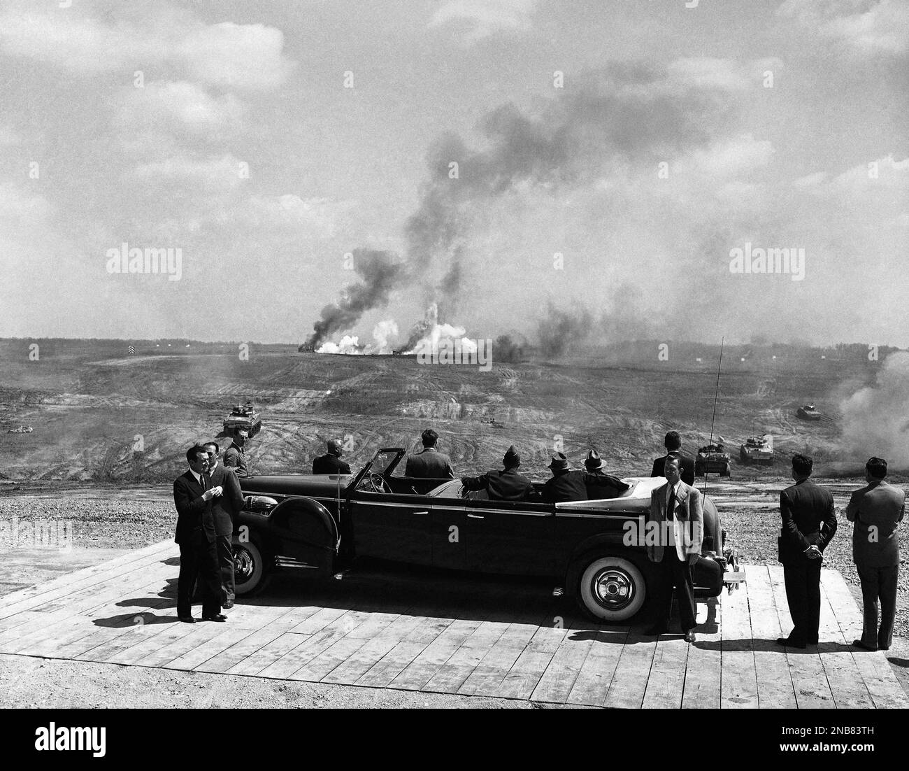 Thunder from exploding live ammunition lend realism to the practice