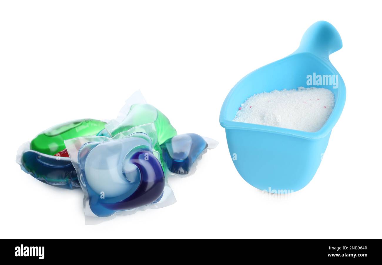 Laundry Detergent Or Washing Powder In Blue Measuring Cup Stock Photo -  Download Image Now - iStock