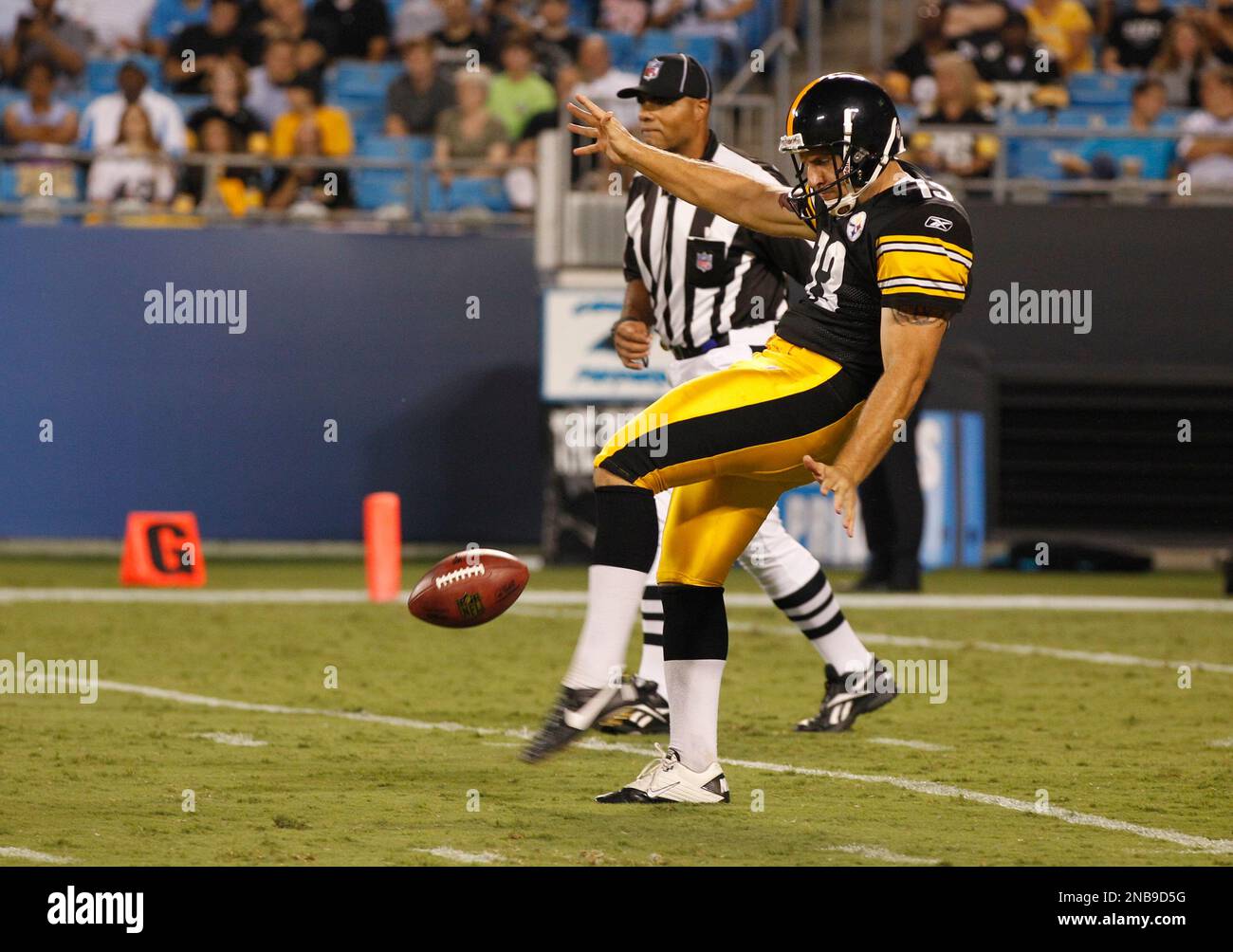 Pittsburgh Steelers' Jeremy Kapinos punts during the during the first half  of the NFL Super Bowl XLV football game against the Green Bay Packers  Sunday, Feb. 6, 2011, in Arlington, Texas. (AP