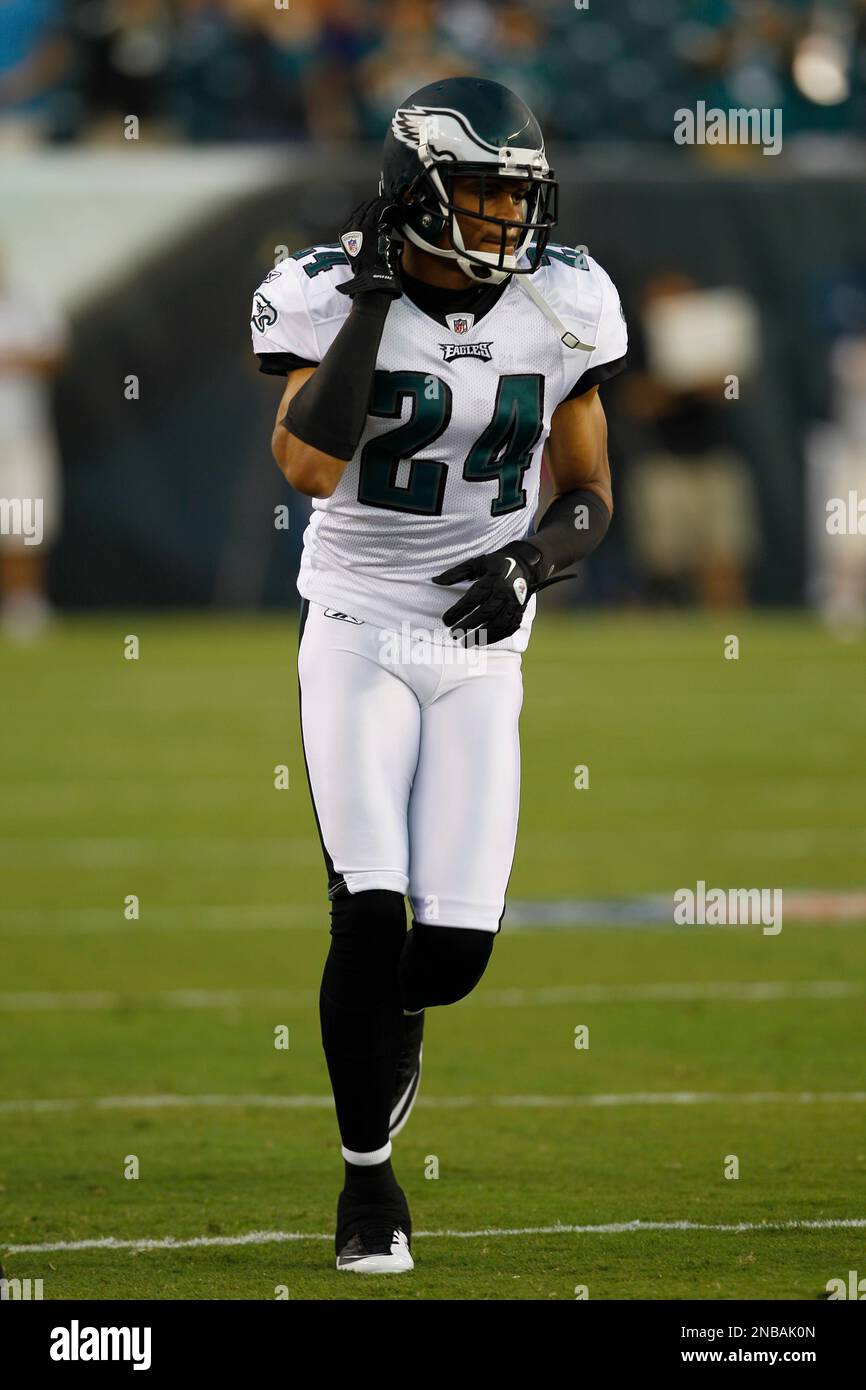 Philadelphia Eagles cornerback Nnamdi Asomugha (24) is seen before a