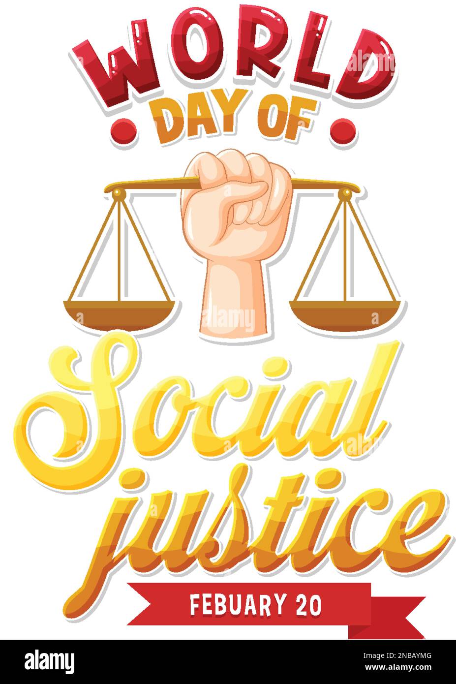 World day of social justice banner illustration Stock Vector Image ...