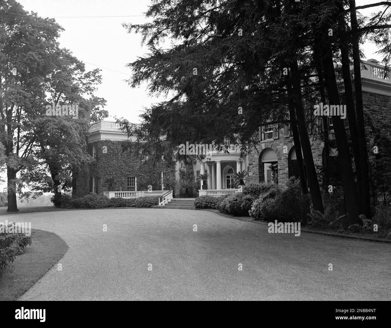 Hyde Park Residence of President Roosevelt in New York , on Feb. 2 ...