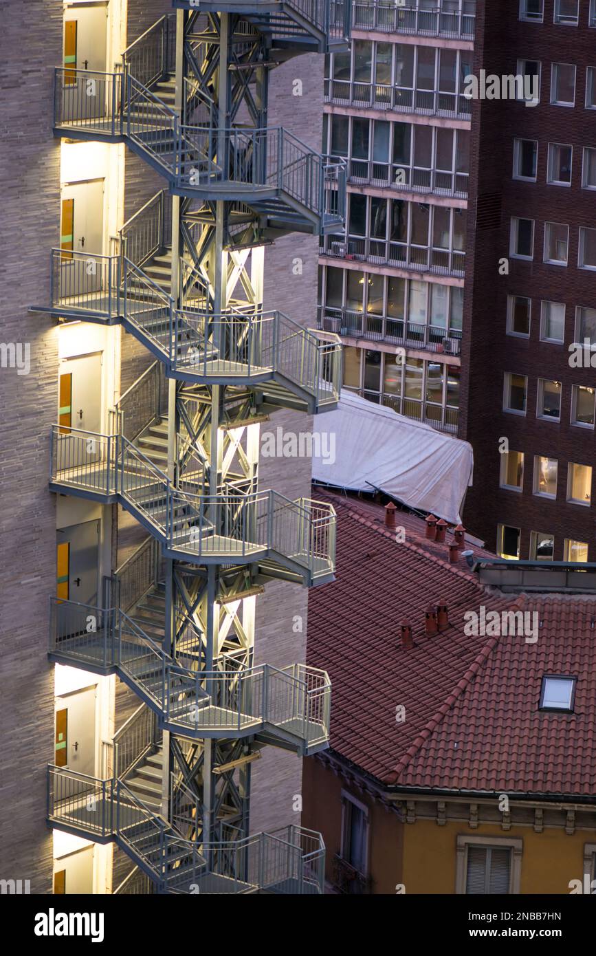 Residential blocks, Milan, Italy Stock Photo