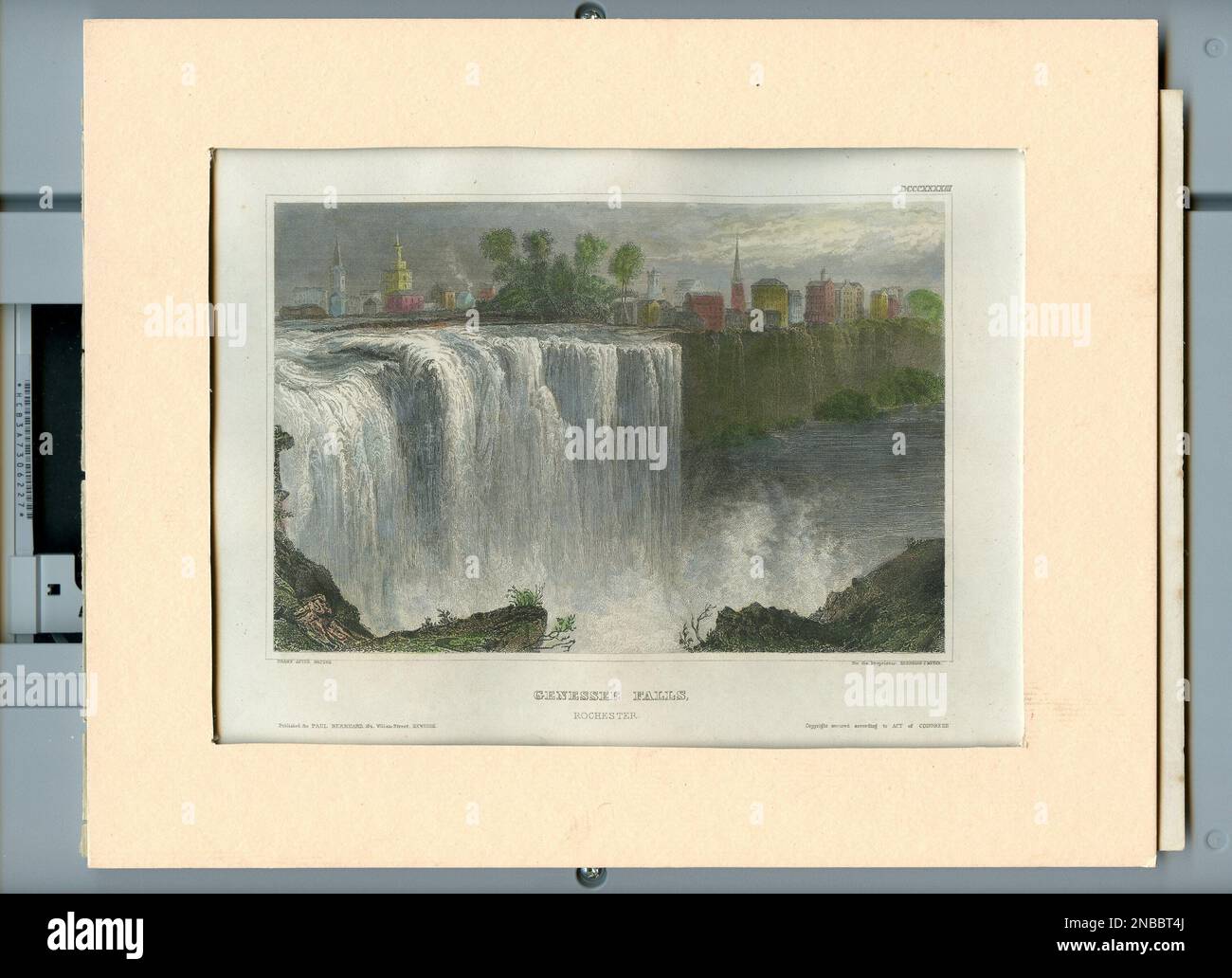 A water colored antique print of Rochester, New York Stock Photo