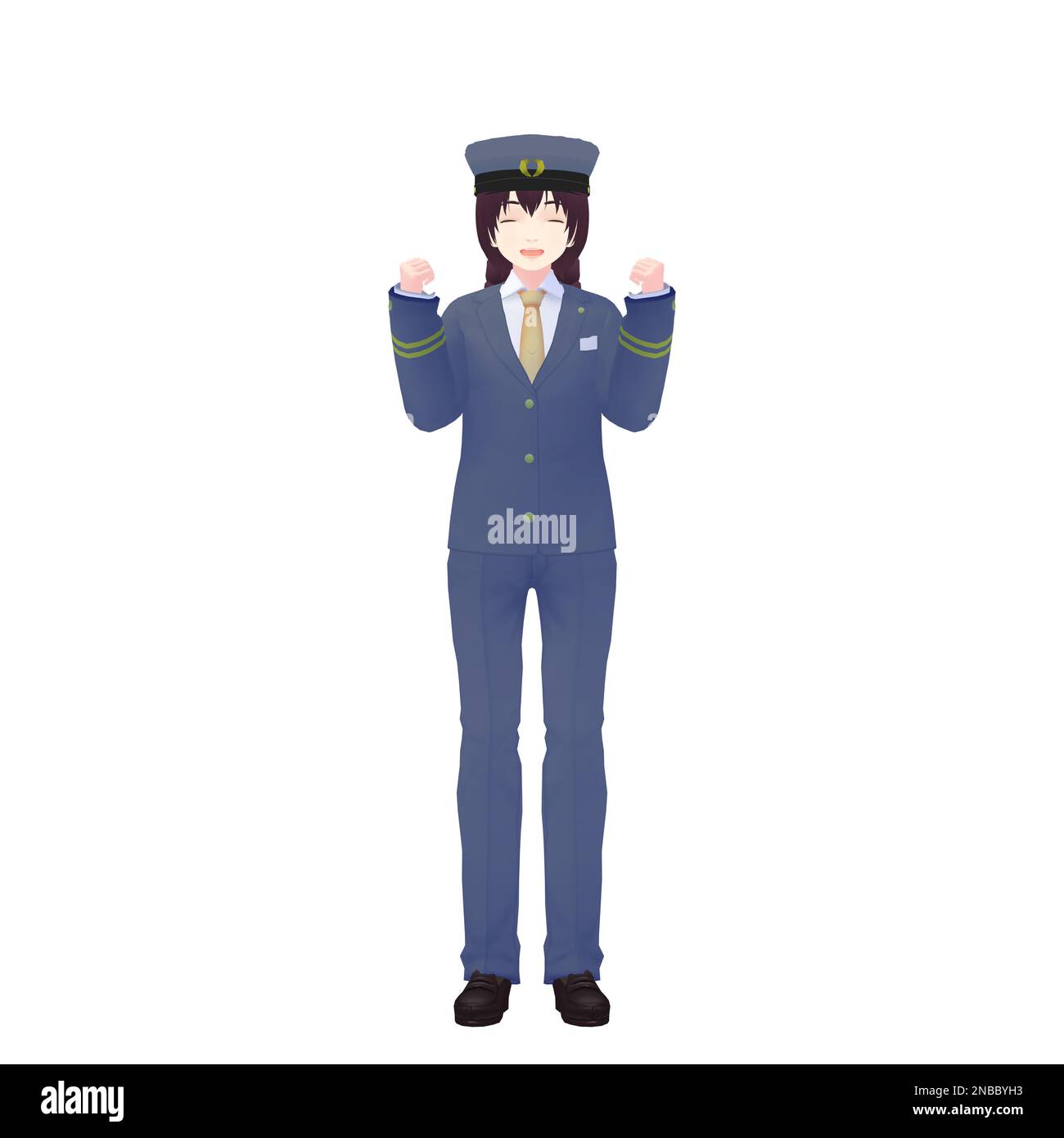 Female Driver, 3D model Stock Photo Alamy