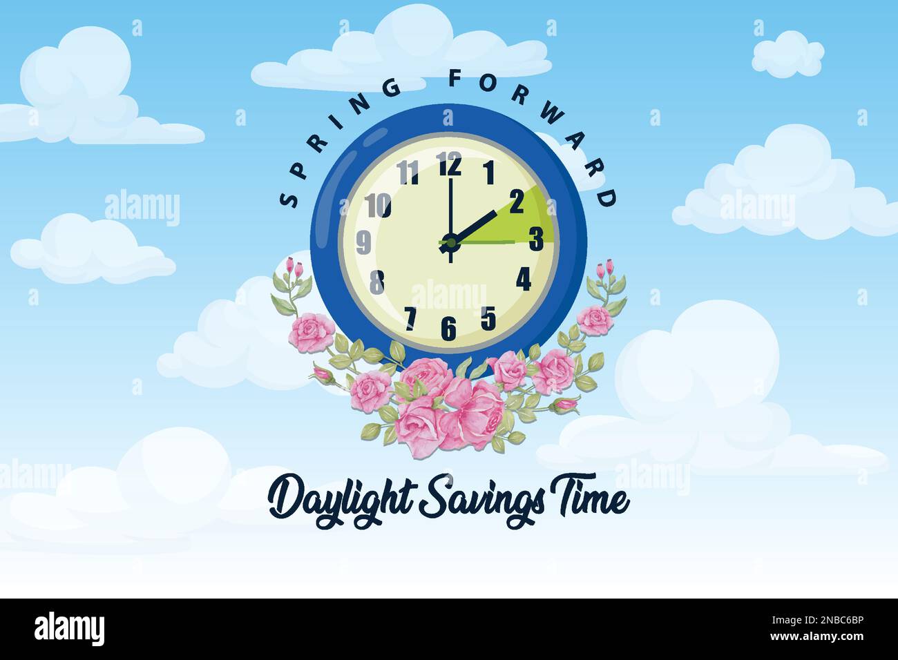 Daylight saving time clock not summer Stock Vector Images - Alamy