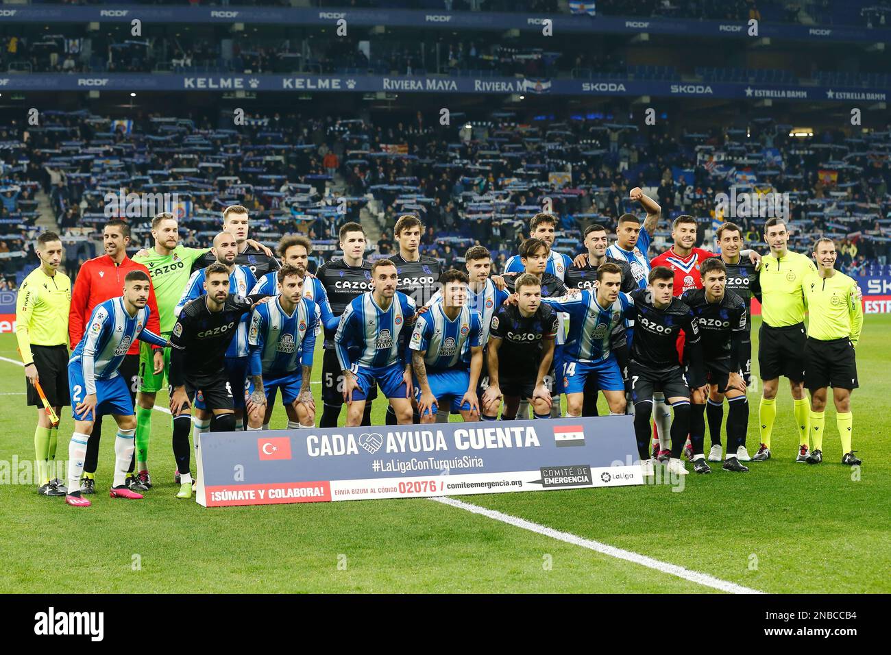 Barcelona, Spain. 13th Feb, 2023. Espanyol and Real Sociedad with