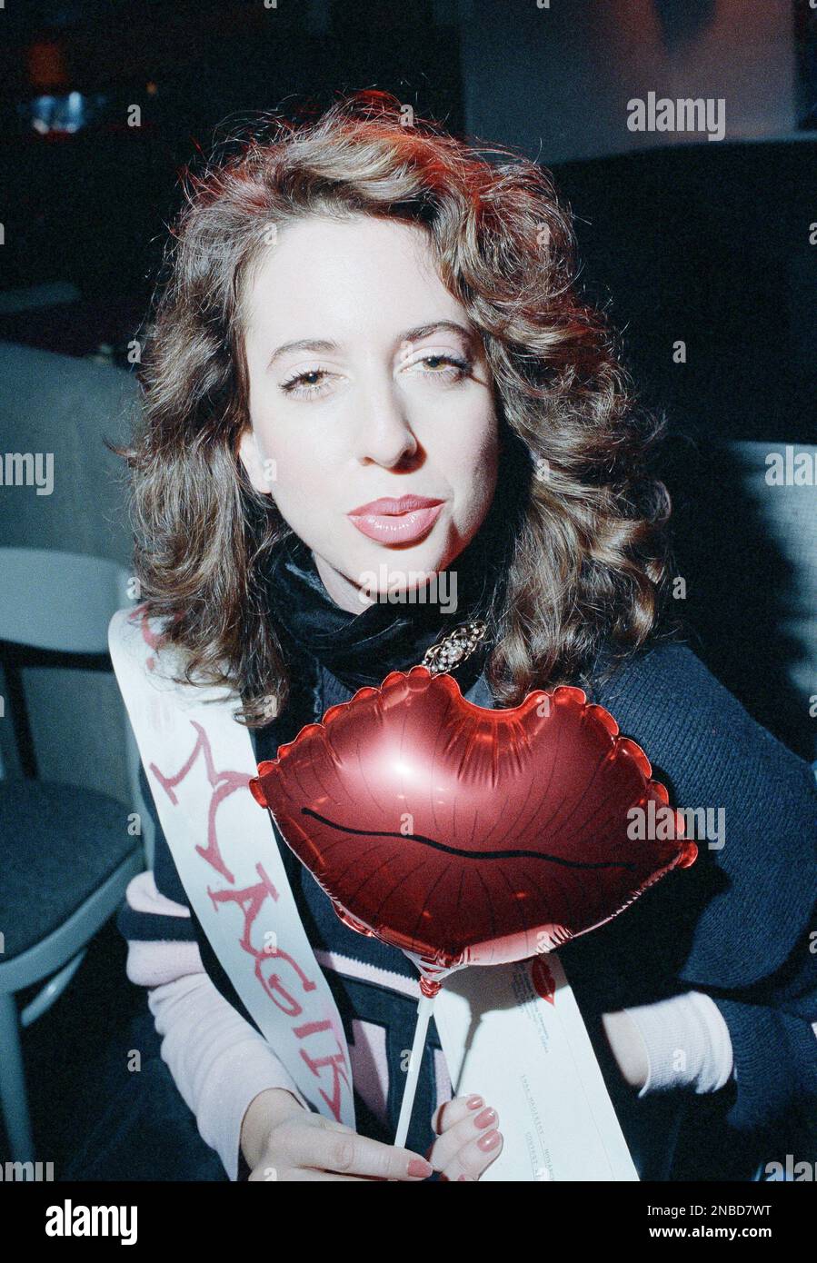 Lisa Mosenson, a 28yearold Chicagoan, shows the prizewinning pucker, in Chicago on Monday