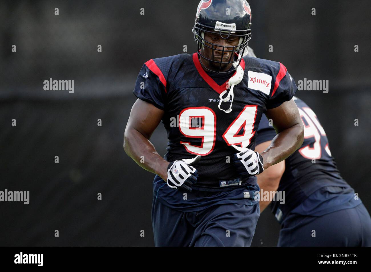 Houston Texans defensive end Antonio Smith (94) during an NFL football  training camp practice Tuesday, Aug. 2, 2011, in Houston. (AP Photo/David  J. Phillip Stock Photo - Alamy
