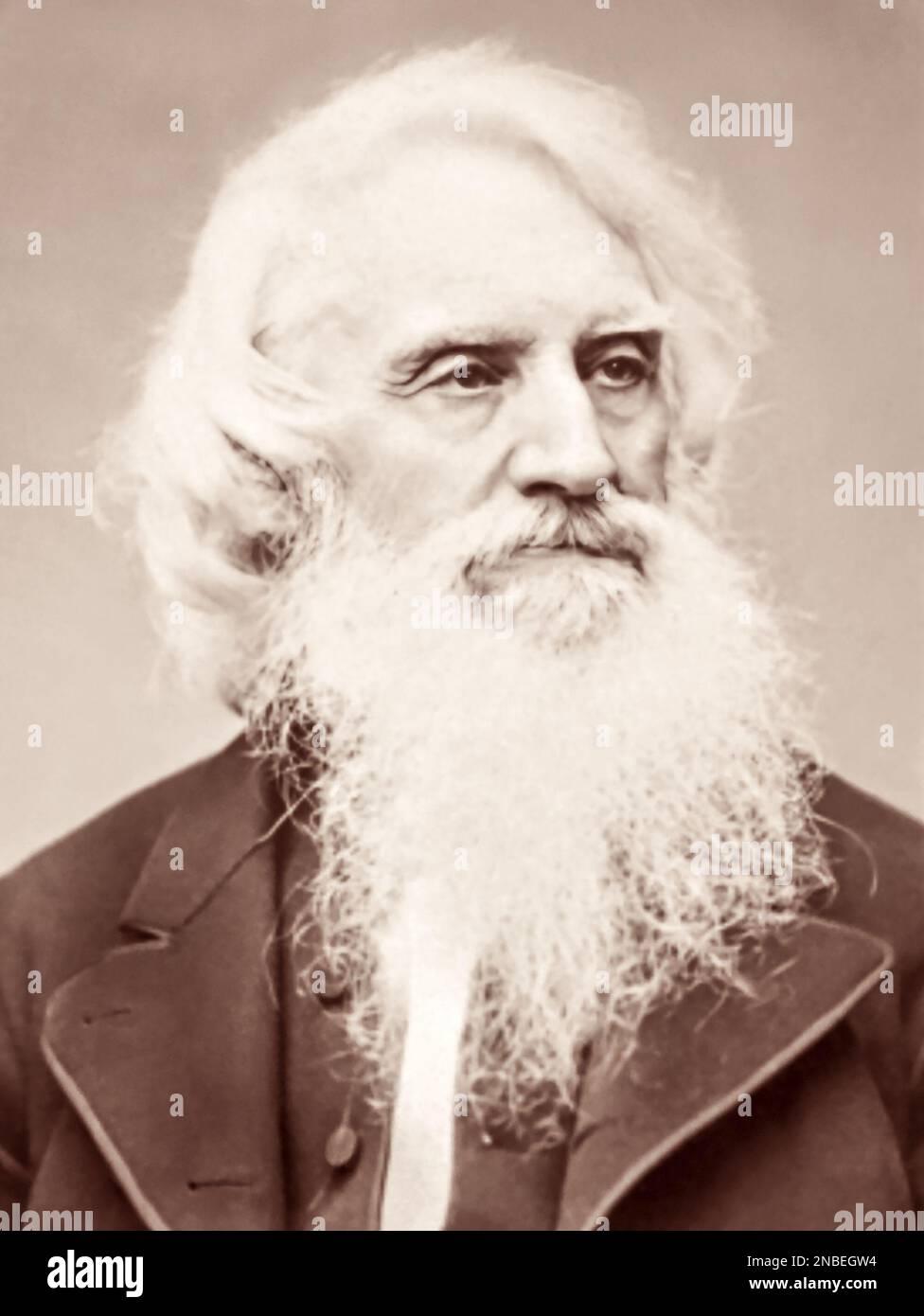 Samuel F.B. Moorse  (1791-1872), American artist and inventor of the single wire telegraph and co-inventor of the Morse code. (USA) Stock Photo