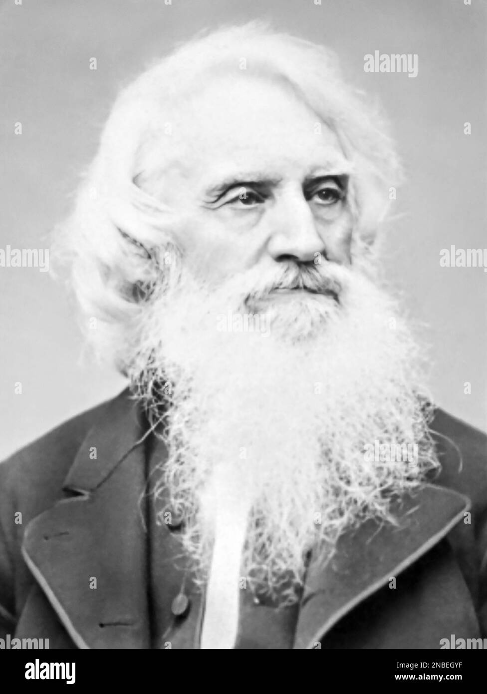 Samuel F.B. Moorse  (1791-1872), American artist and inventor of the single wire telegraph and co-inventor of the Morse code. (USA) Stock Photo