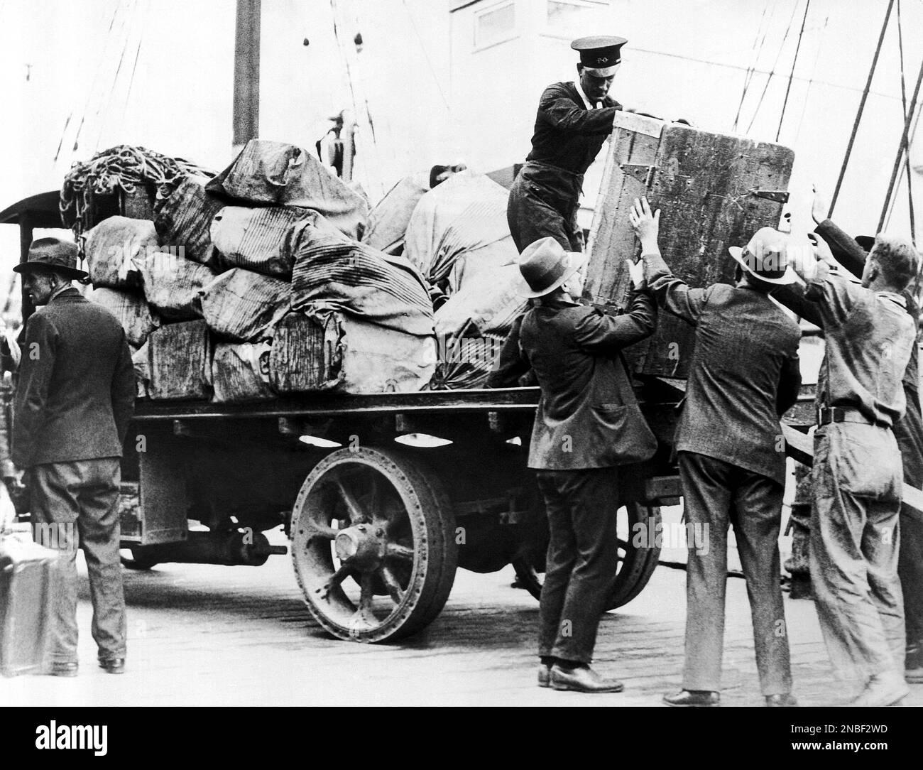 This shipment at San Francisco on Jan. 30, 1935, is about to be sent to 