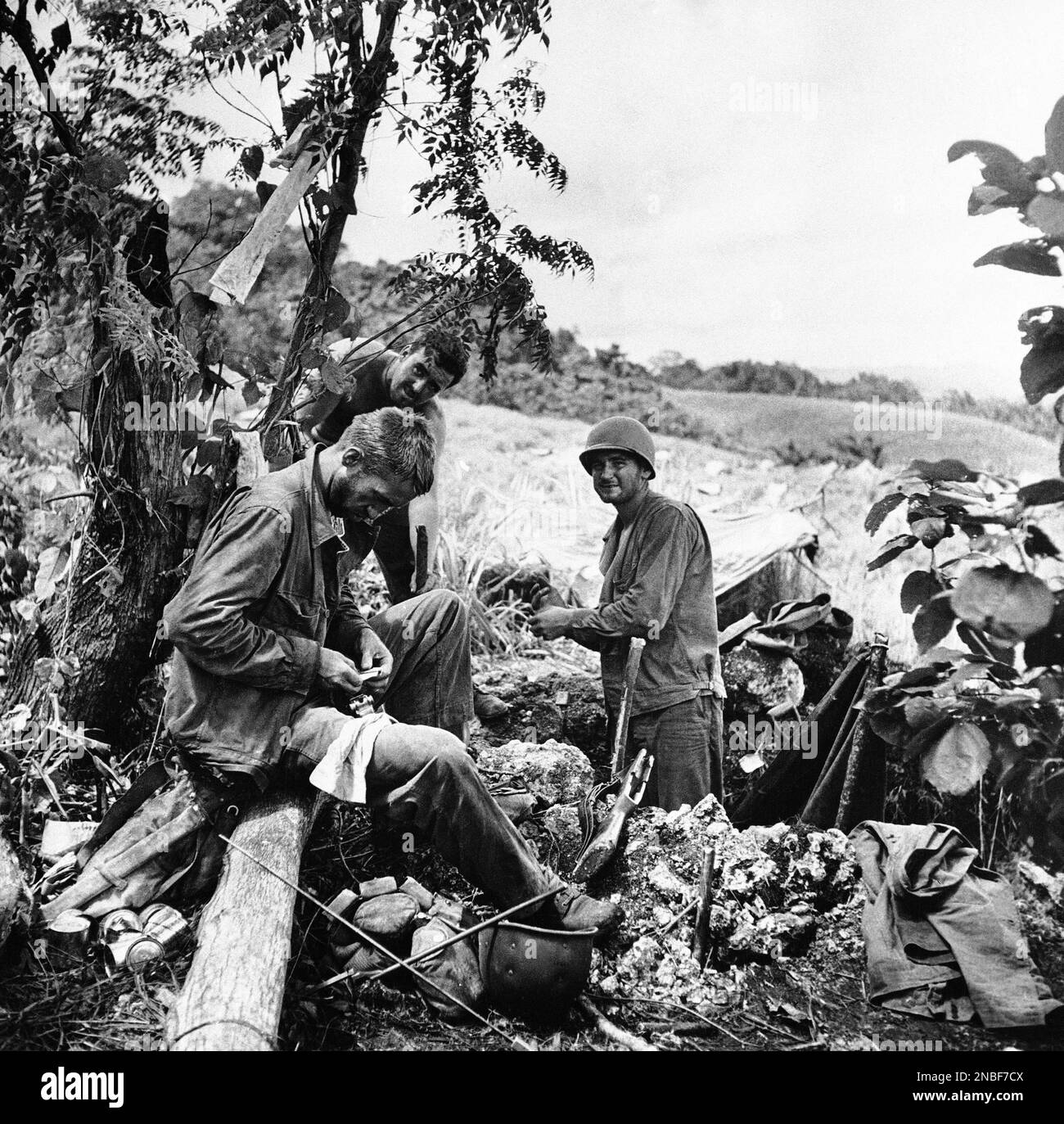 These members of a U.S. Army unit which relieved Marine units on ...