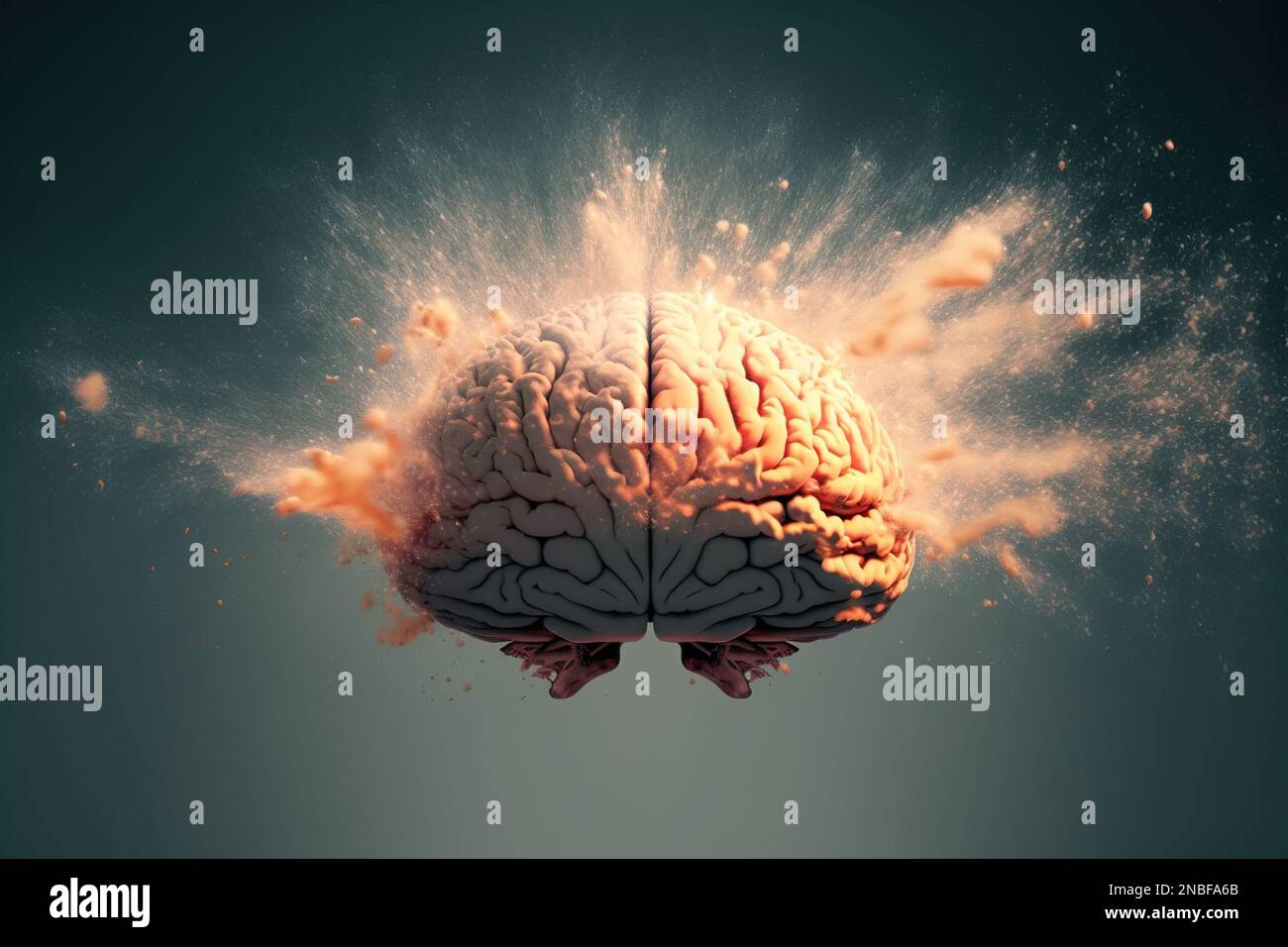 A genius human brain abstract color powder explosion art with 3D creative  splash showing concept of psychology inspiration creativity emotion and  Stock Photo - Alamy