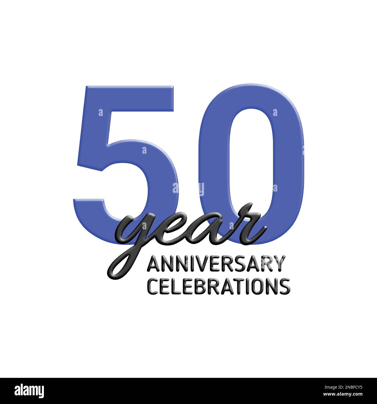 50th anniversary celebration logo design. Vector festive illustration ...