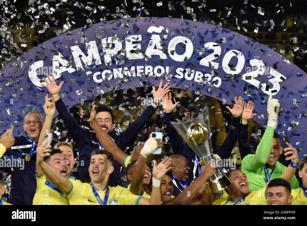 Bogota, Colombia on February 12, 2023. Brazil celebrates after winning
