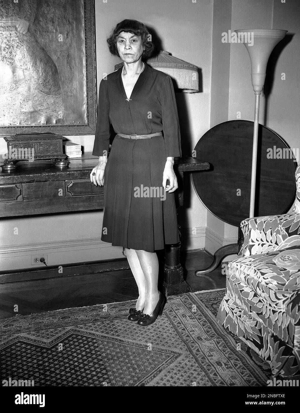 Mrs. Molla Bjurstedt Mallory shown in February 1944. Location unknown