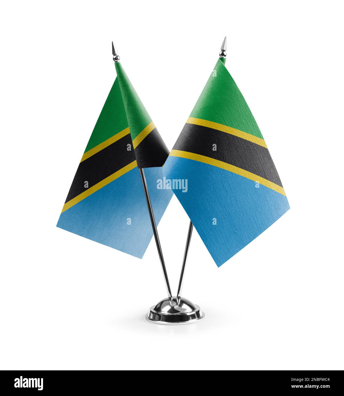 Small national flags of the Tanzania on a white background Stock Photo ...