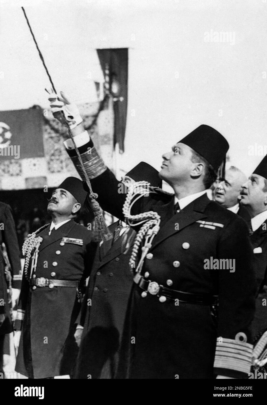 A new statue to Khedive Ismail was unveiled in Alexandria by King Farouk, on Dec. 7, 1938. (AP