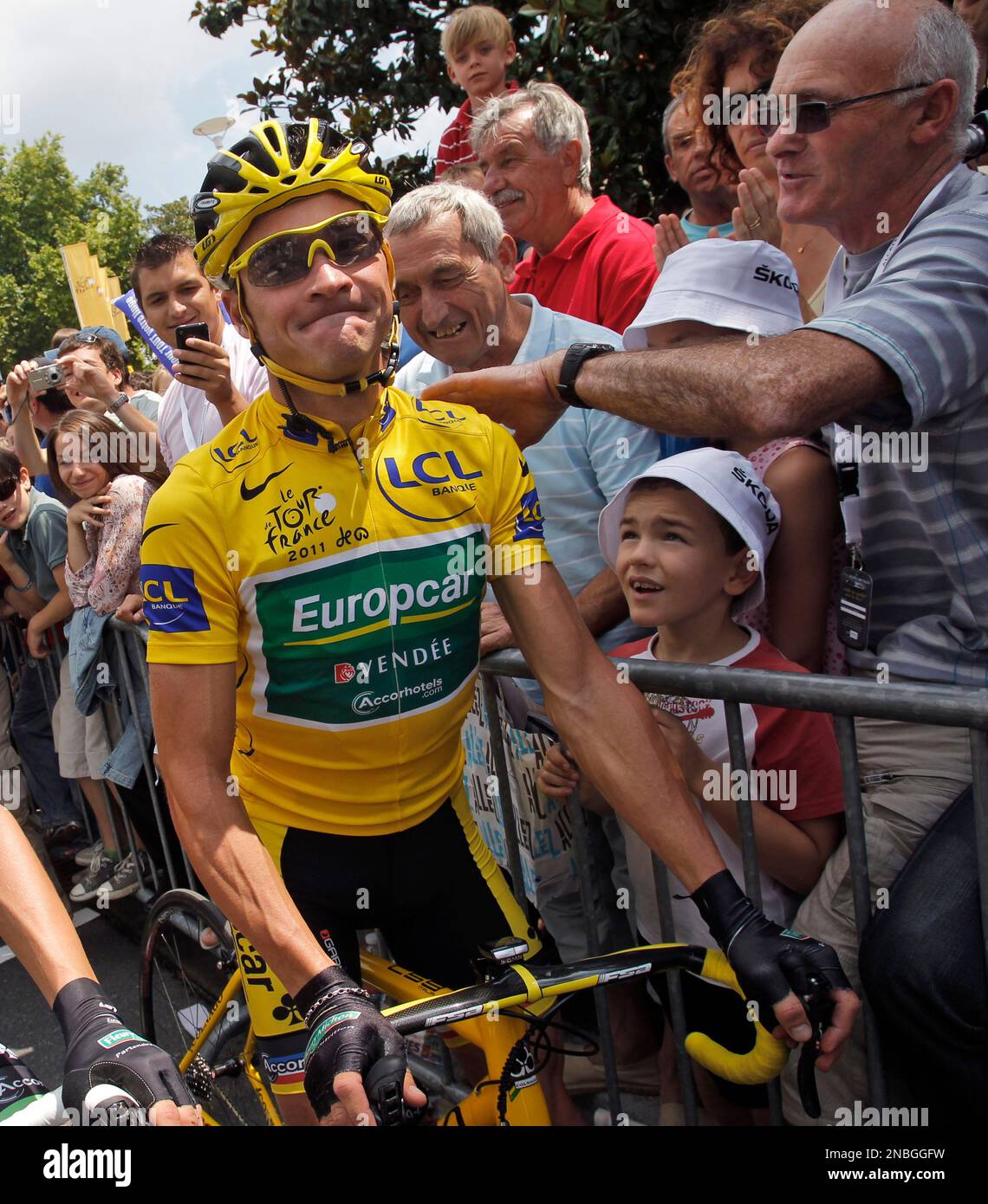 Maillot Cycliste LG Europcar - Porté Par Thomas Voeckler - Taille M - Collection